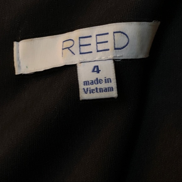 Reed Black White Geometric Print Fitted Spandex Dress - Picture 5 of 6